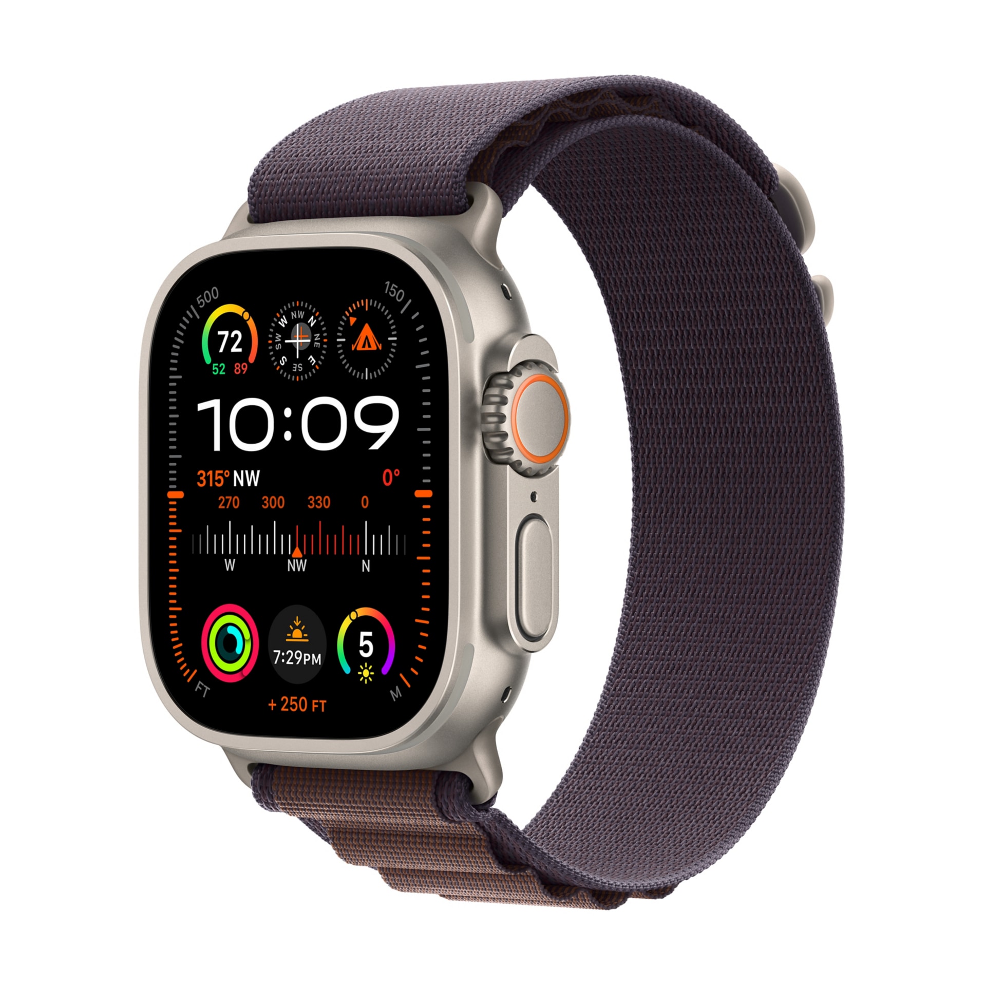 Apple Watch Ultra 2 (GPS+Cell) 49mm Titanium Case w Sm Indigo Alpine Loop