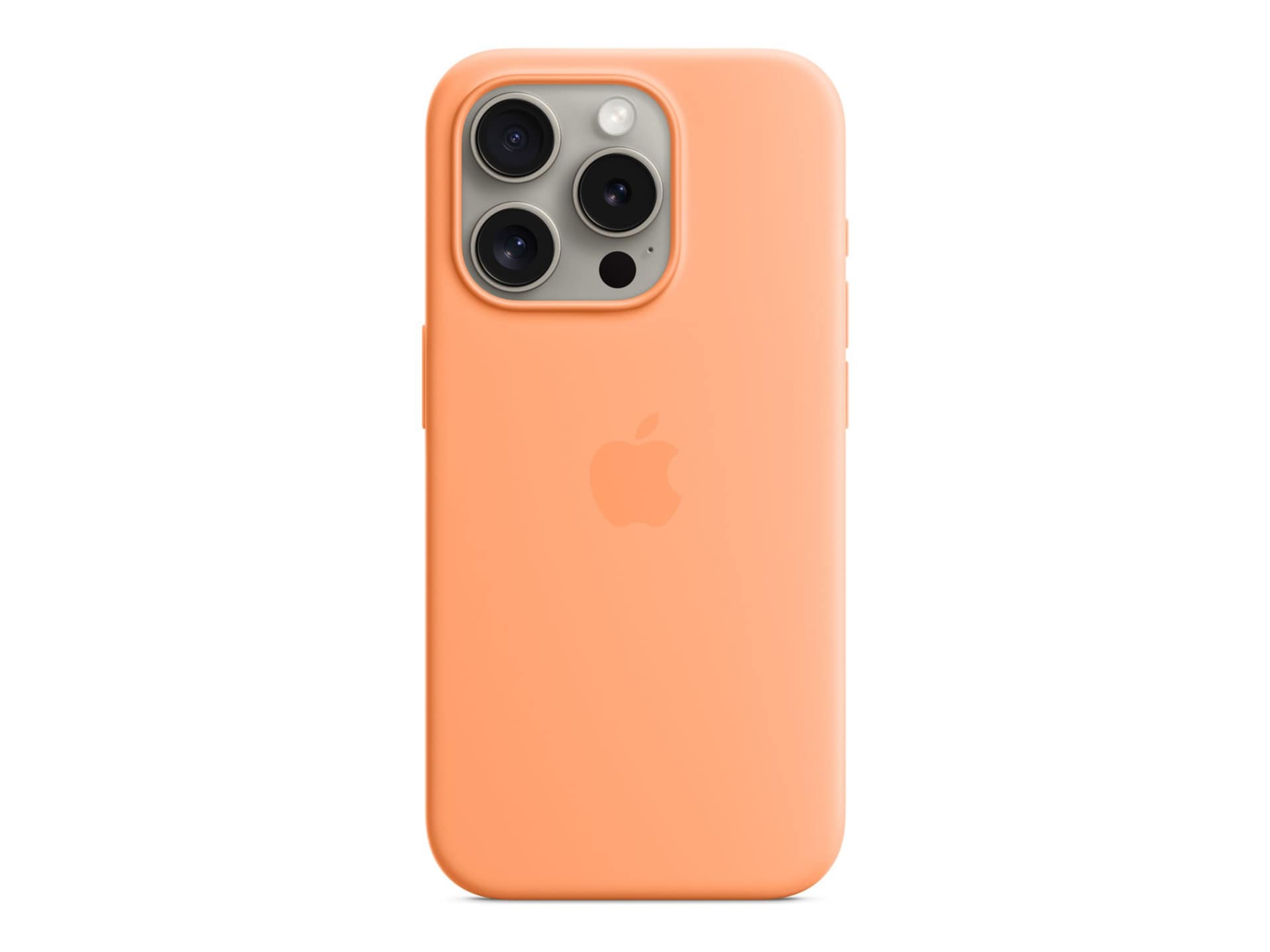 iPhone 15 Pro Silicone Case with MagSafe - Orange Sorbet