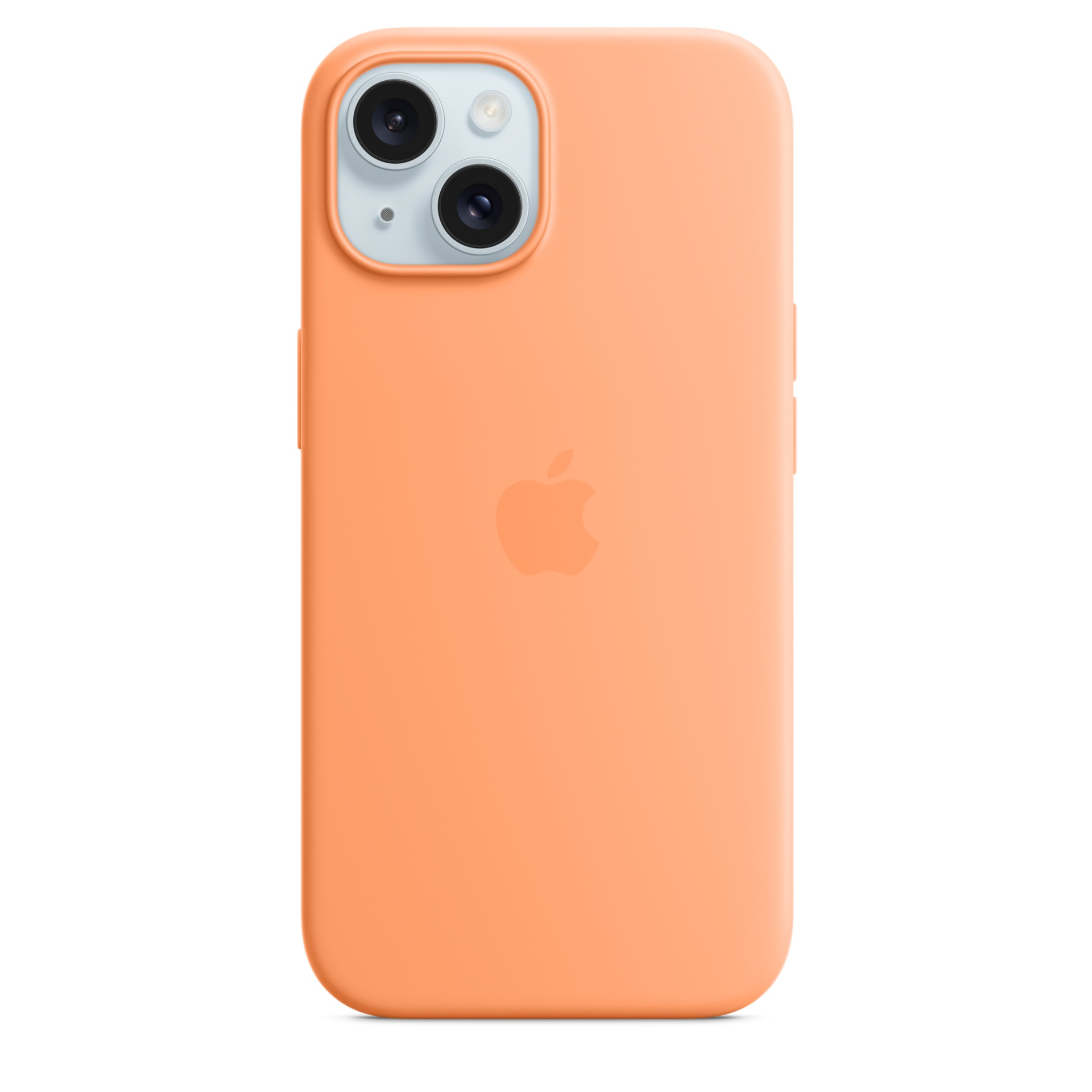 Apple Silicone Case with MagSafe - For iPhone 15 - Orange Sorbet