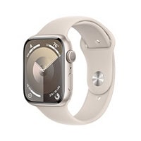 Apple Watch Series 9 (GPS) 45mm Starlight Aluminum Case w S/M Sport Band