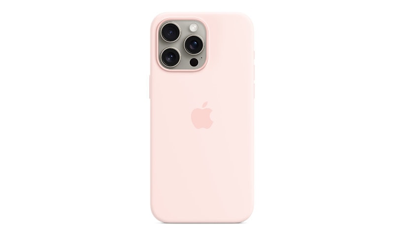 Apple iPhone 15 Pro Max Silicone Case with MagSafe - Light Pink