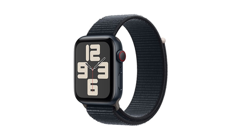 Apple Watch SE 2nd generation (GPS + Cellular) - 44mm Midnight Aluminum Case with Midnight Sport Loop - 32 GB