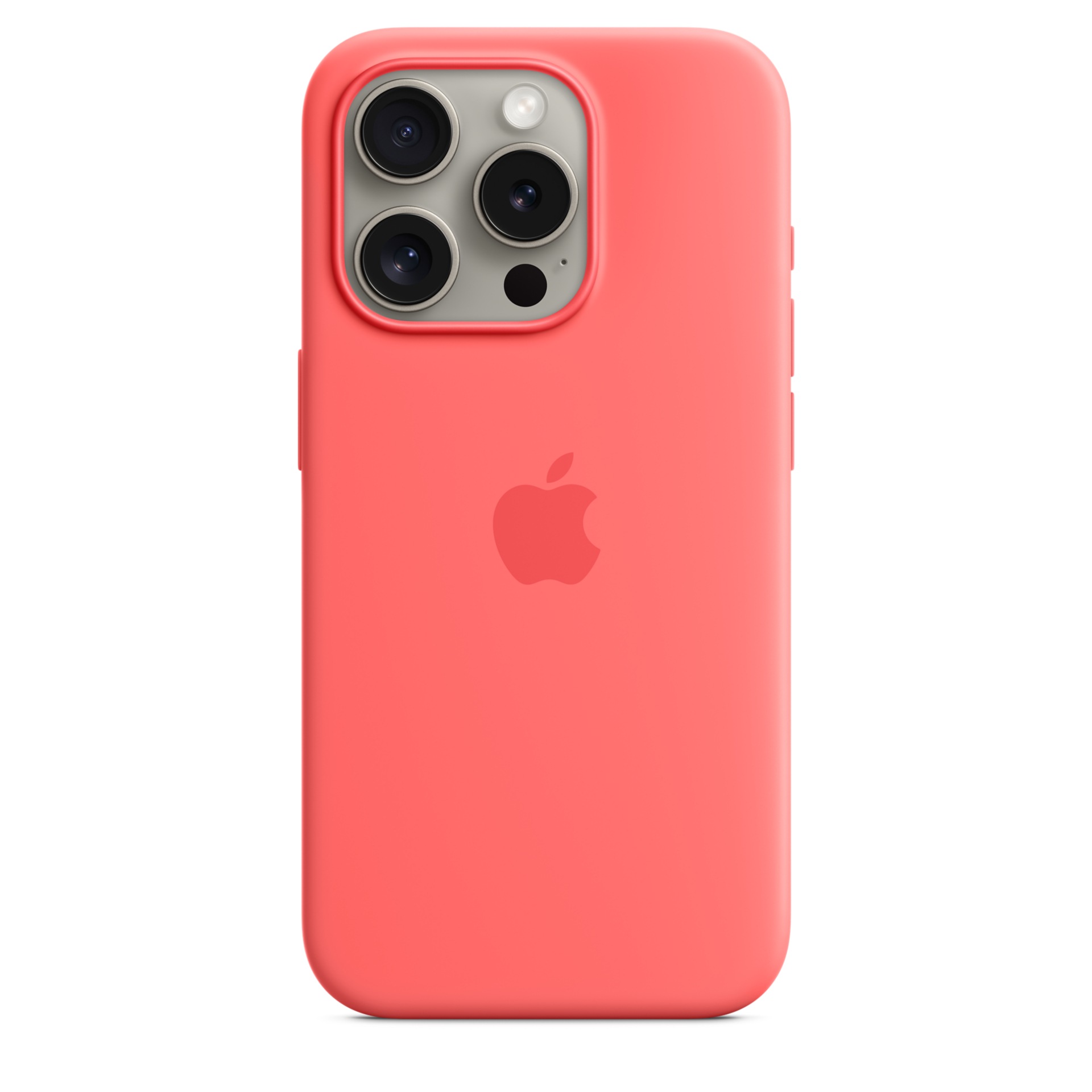 Apple Silicone Case with MagSafe - For iPhone 15 Pro - Guava