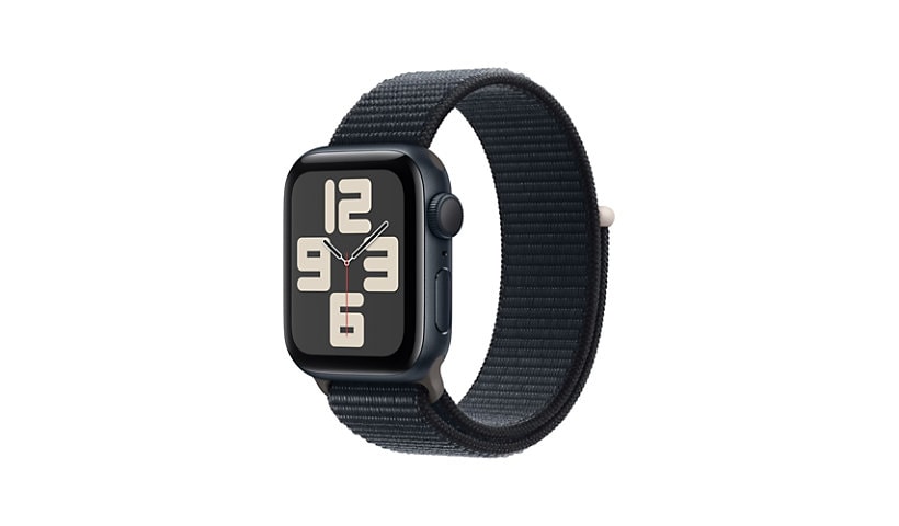 Apple Watch SE 2nd generation (GPS) - 40mm Midnight Aluminum Case with Midnight Sport Loop - 32 GB