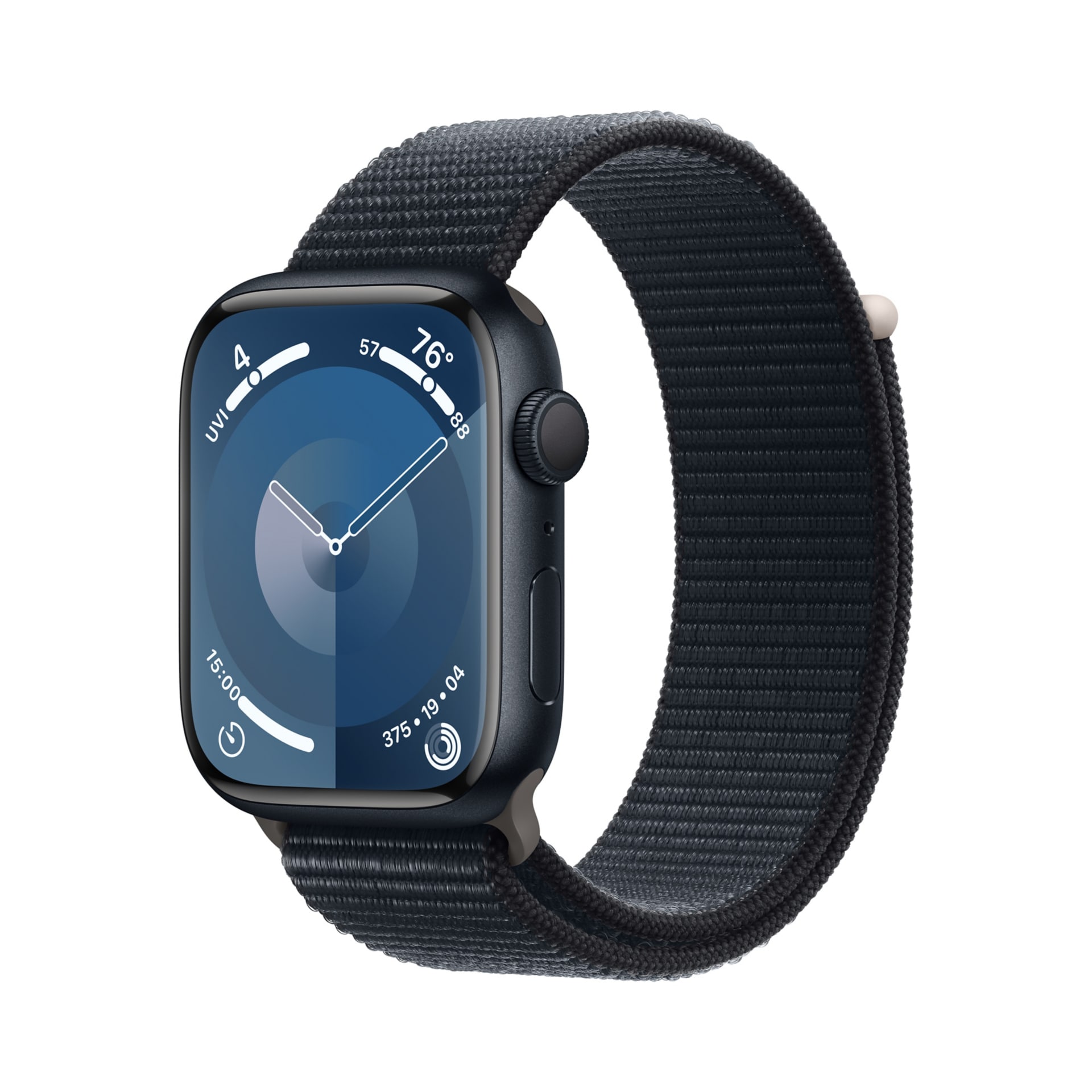 Apple Watch Series 9 (GPS) 45mm Midnight Aluminum Case w Midnight Sport Loo