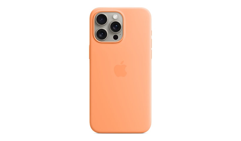 Apple iPhone 15 Pro Max Silicone Case with MagSafe - Orange Sorbet