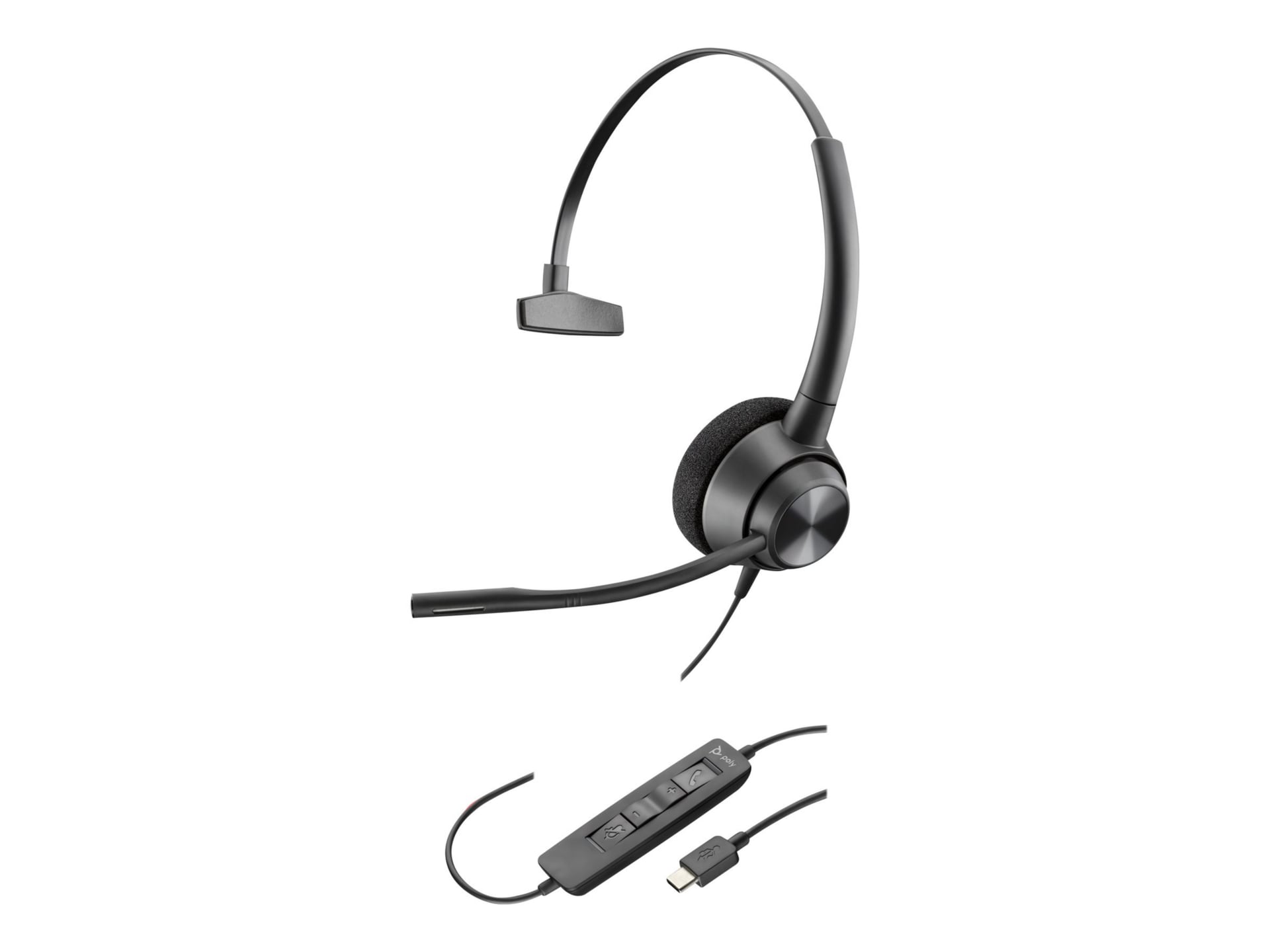 Poly EncorePro 310 USB-C Monoaural Headset TAA