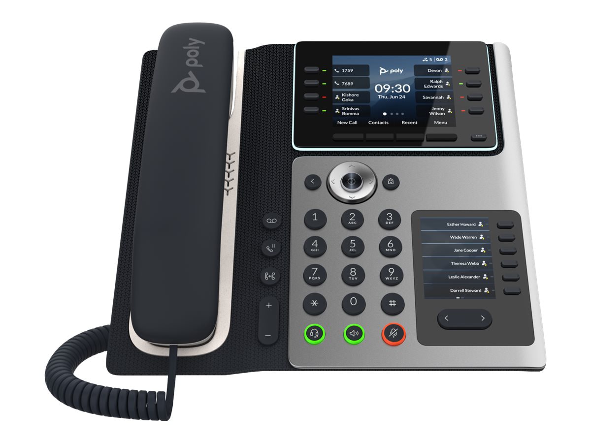 Poly Edge E450 IP Phone - Corded - Corded/Cordless - Bluetooth, NFC, Wi-Fi