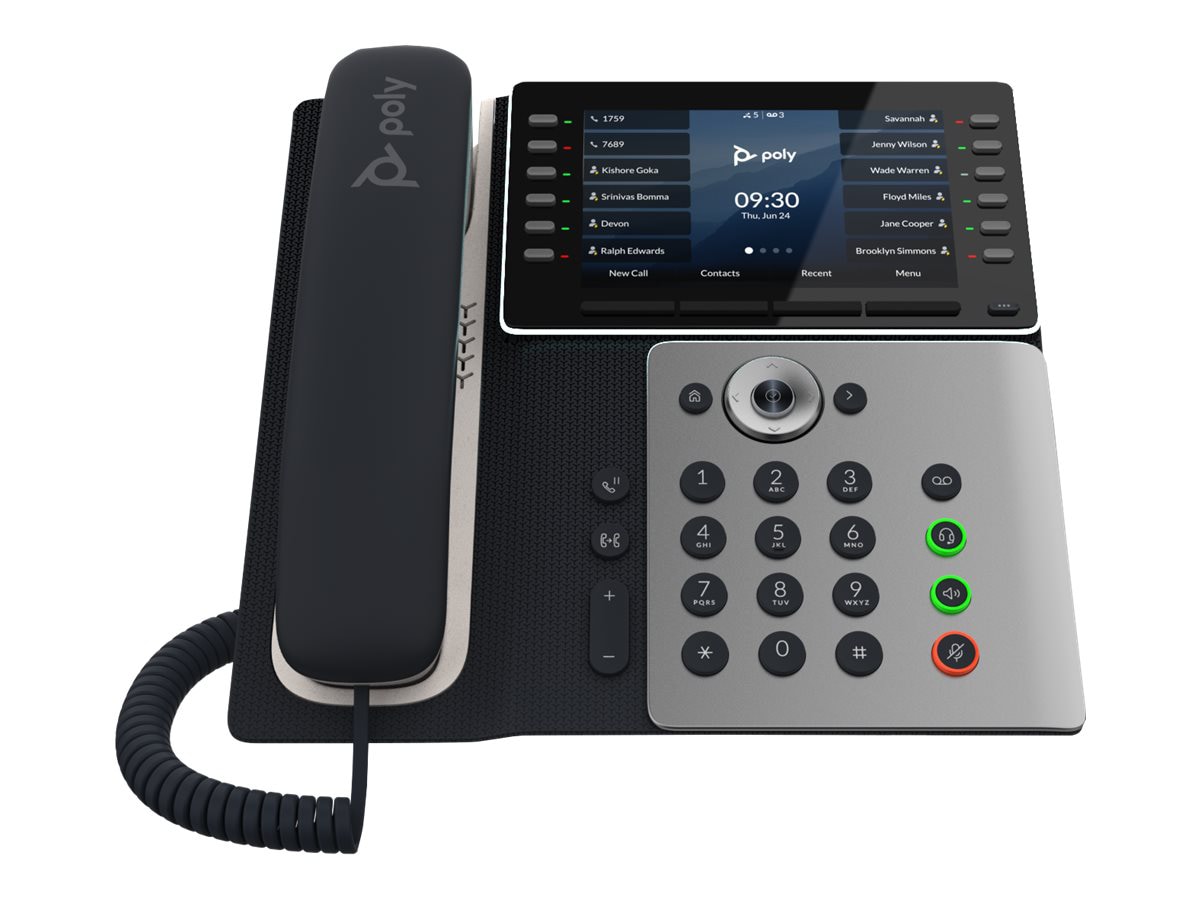 Poly Edge E550 IP Phone - Corded - Corded/Cordless - Bluetooth, Wi-Fi, NFC