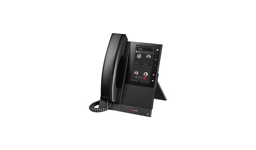 Poly CCX 500 IP Phone - Corded - Corded - Bluetooth - Desktop, Wall Mountable - Black - TAA Compliant
