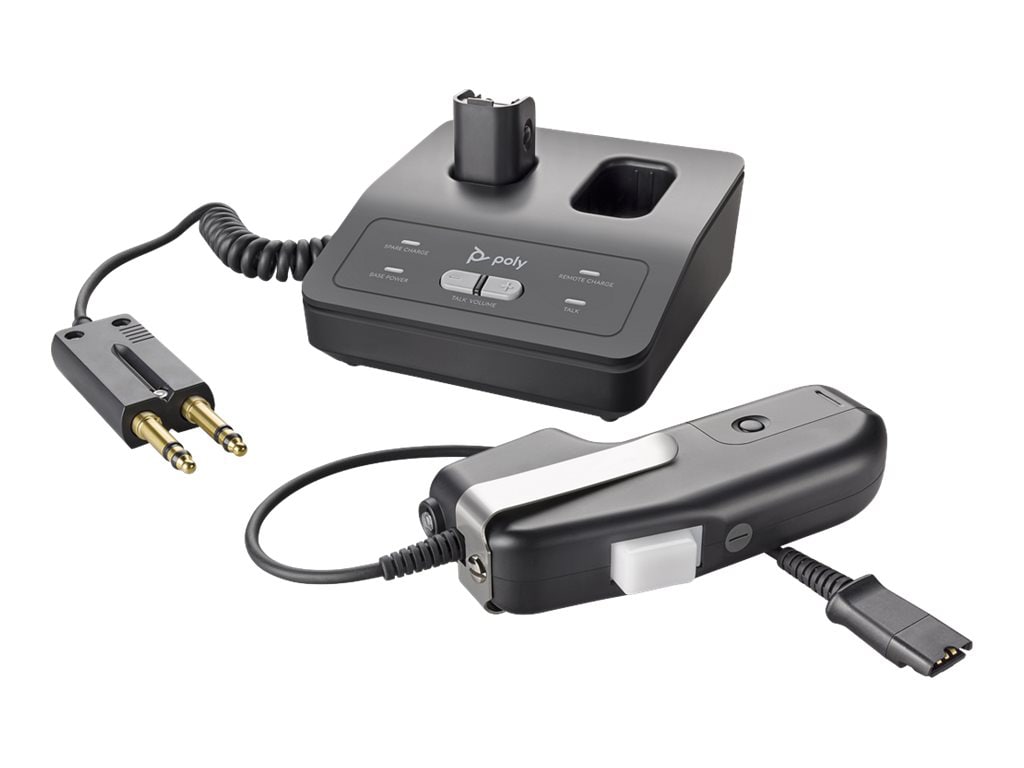 Poly CA22CD-SC - cordless PTT (push-to-talk) headset adapter - single channel, with battery