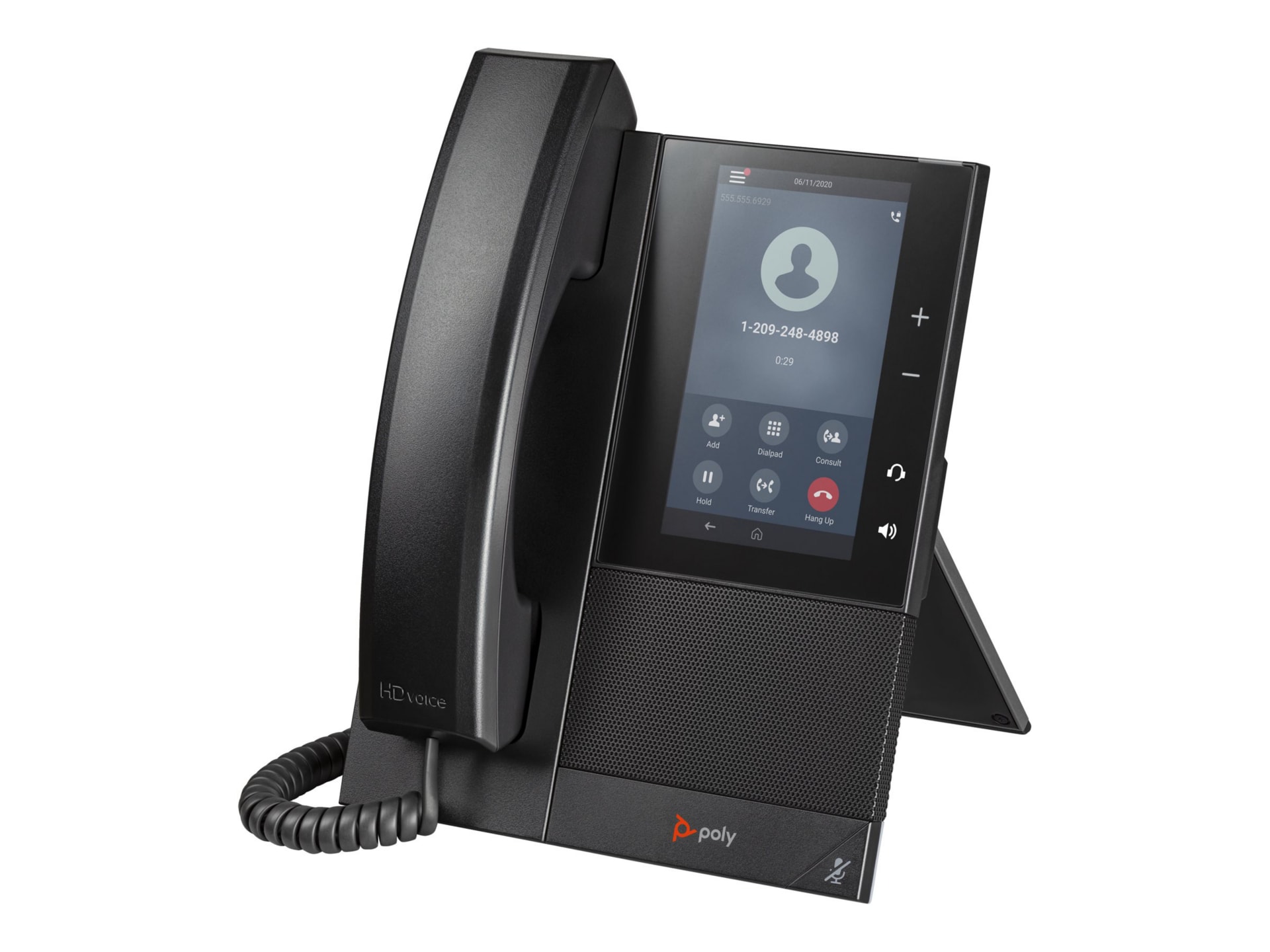 Poly CCX 505 IP Phone - Corded - Corded/Cordless - Wi-Fi, Bluetooth - Deskt