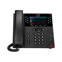 Poly VVX 450 IP Phone - Corded - Corded - Wall Mountable, Desktop - Black