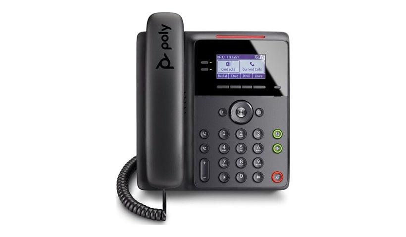 Poly Edge B30 IP Phone - Corded - Corded - Desktop, Wall Mountable - Black