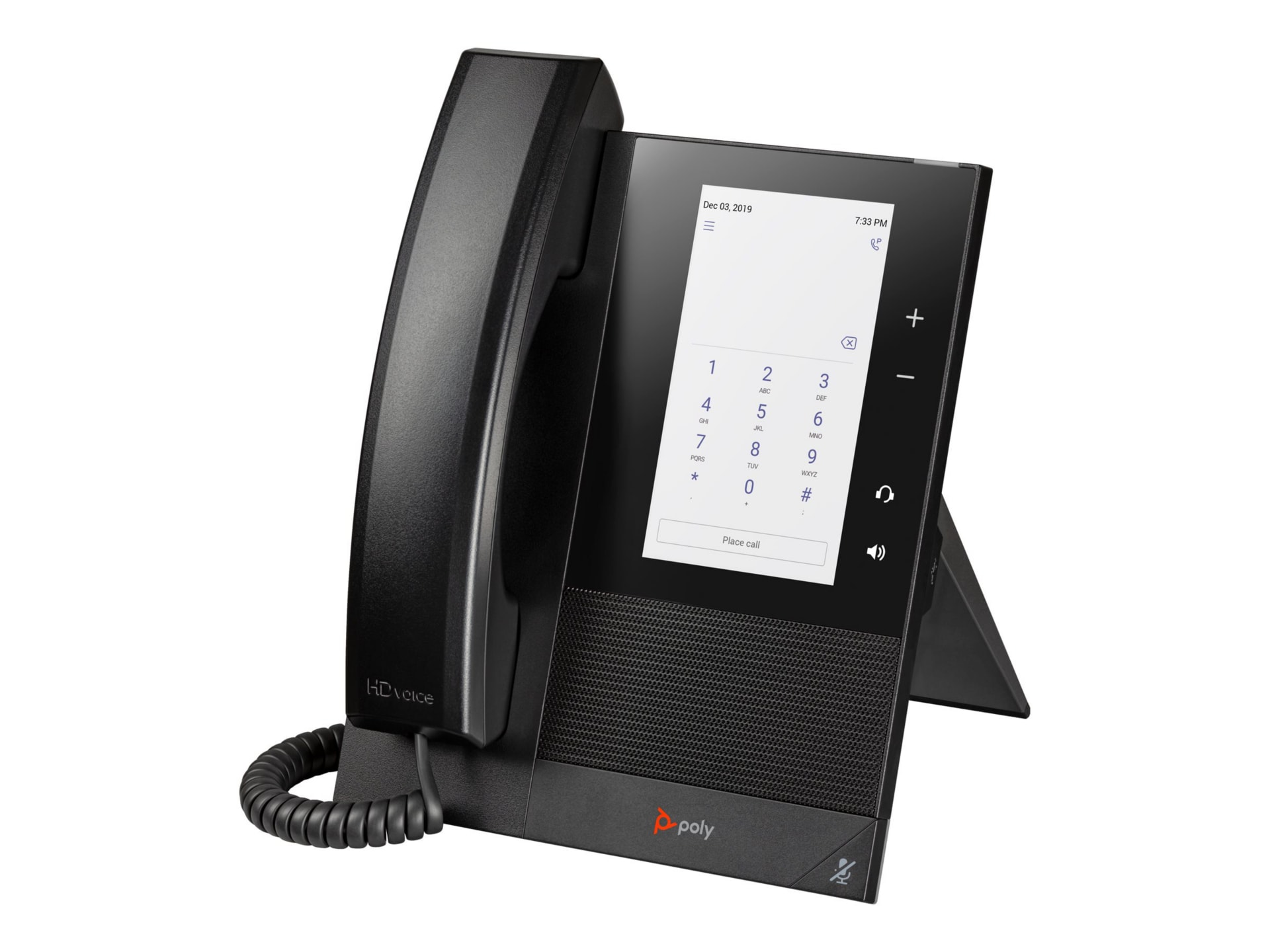 Poly CCX 400 IP Phone - Corded - Corded - Desktop, Wall Mountable - Black