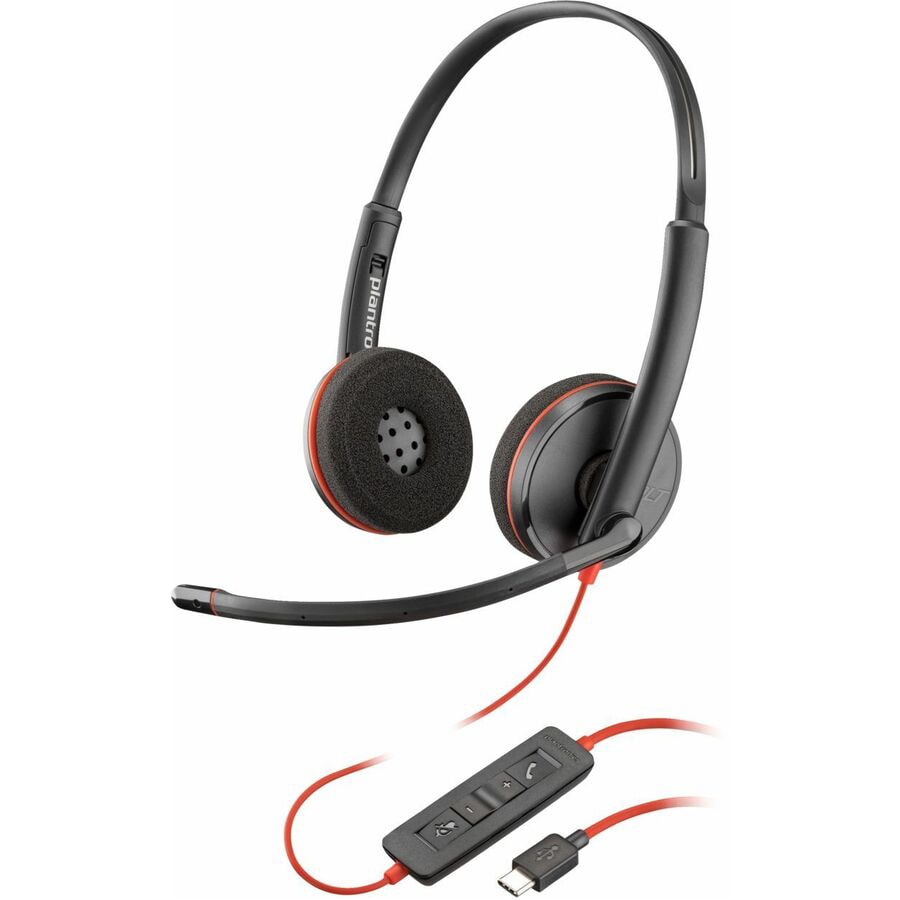 Thumbnail 2 of 5 for Poly Blackwire 3220 Stereo Headset +USB-C/A Adapter TAA