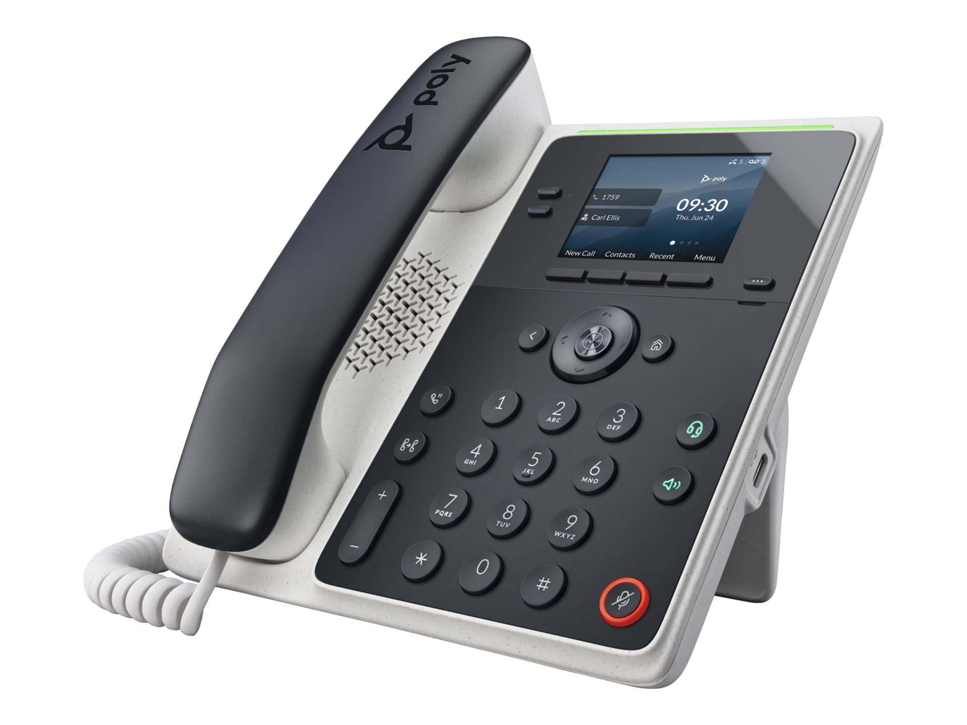 Poly Edge E100 IP Phone - Corded - Corded - 3 Multiple Conferencing - Deskt