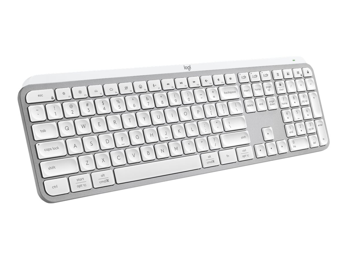 Logitech MX Keys S Wireless Keyboard, Pale Gray - clavier - faible encombrement - gris pâle