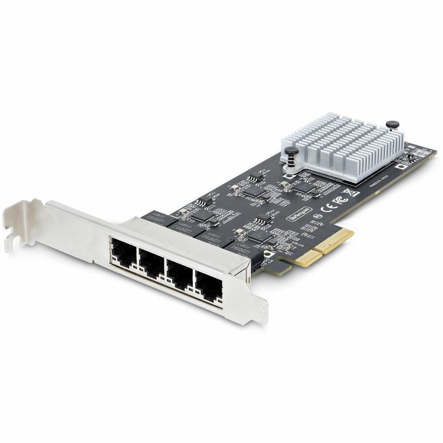 StarTech.com 4-Port 2.5Gbps PCIe Network Card, Computer Network Card, Intel I225, Multi-Gigabit Ethernet Interface Card