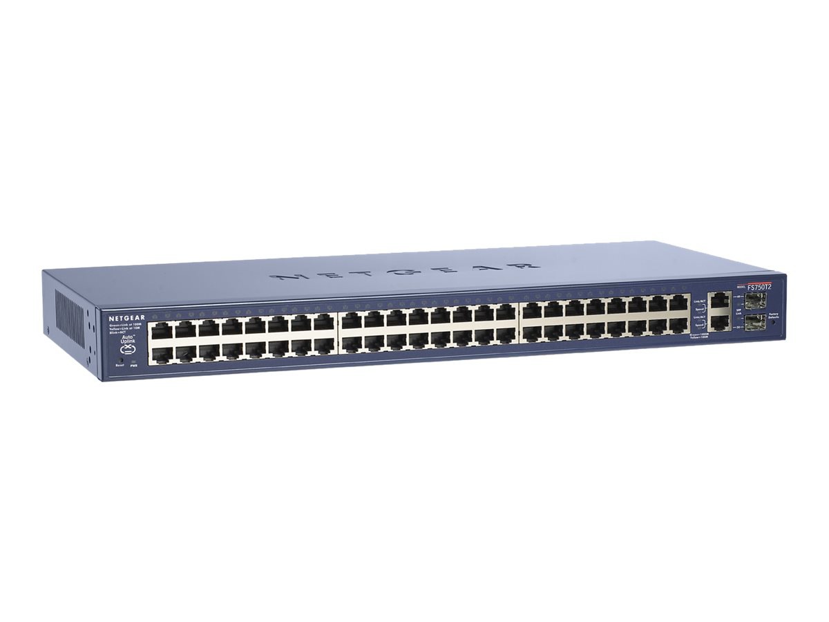 NETGEAR 48-Port Fast Ethernet Rackmount Smart Managed Pro Switch (FS750T2)