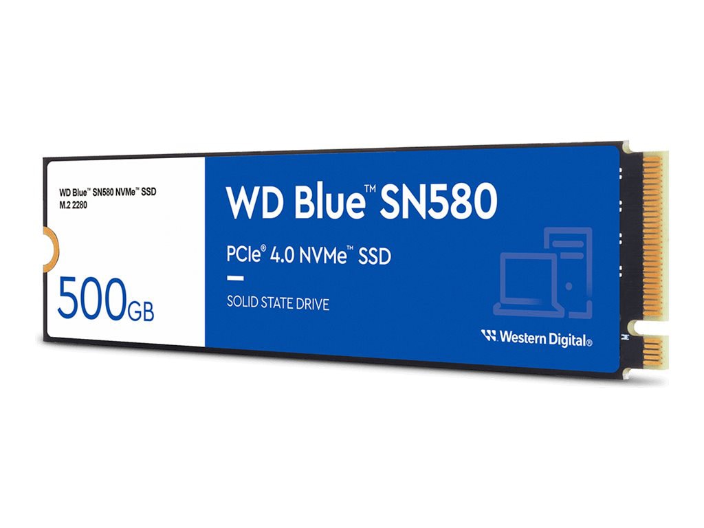 WD Blue SN580 - SSD - 500 GB - PCIe 4.0 x4 (NVMe) - WDS500G3B0E 
