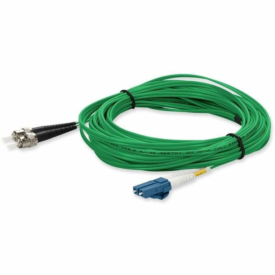 Proline 3m ST to LC Green OS2 Duplex OFNR (Riser-Rated) TAA SMF Fiber Patch Cable
