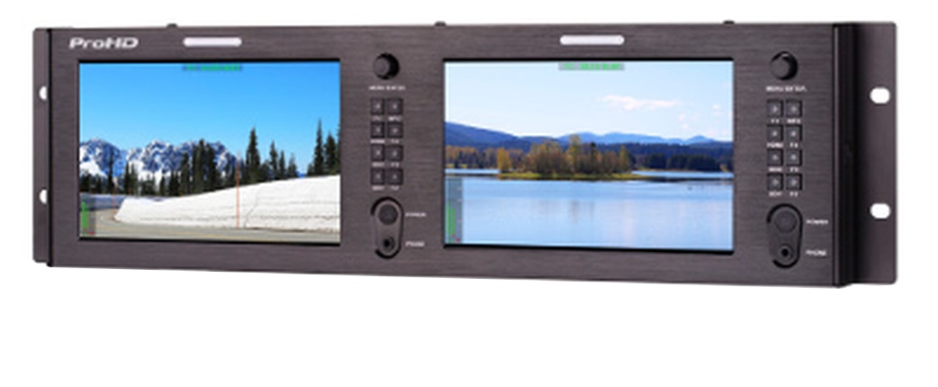 JVC Dual 7" Full HD 4K-HDMI Rack Monitor