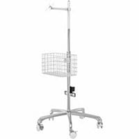 CTA Digital Medical Rolling Cart with VESA Articulating Arm, Basket, and Po