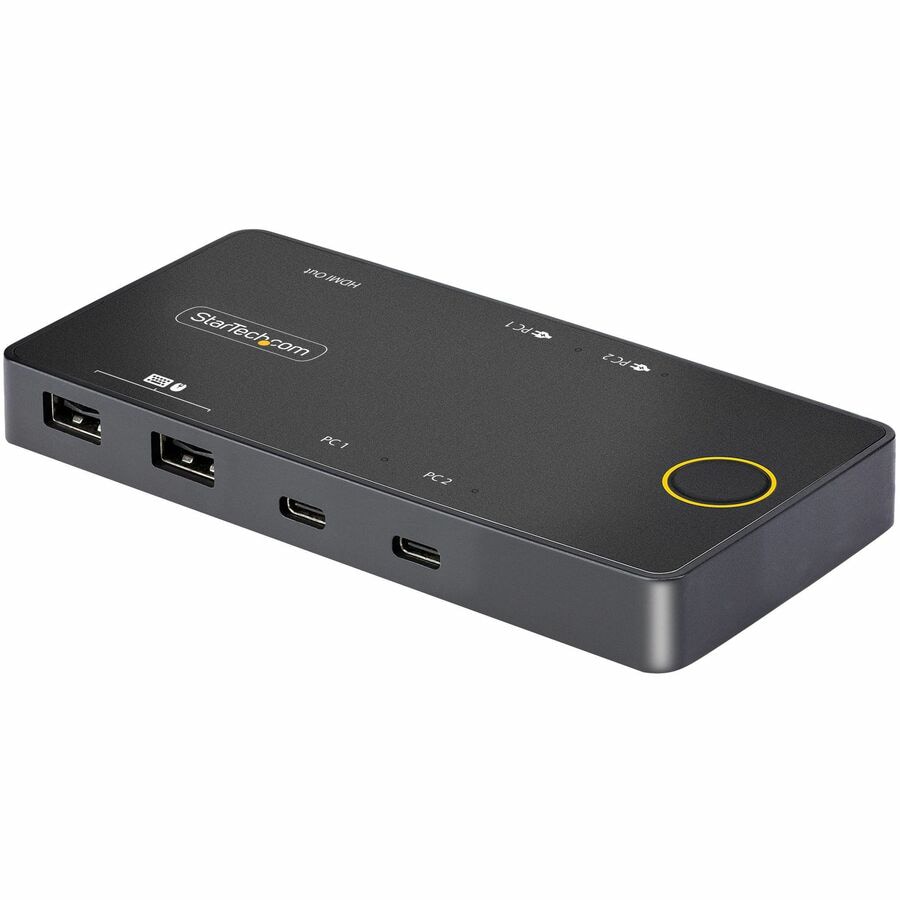 StarTech.com 2-Port USB-C KVM Switch, Single-4K 60Hz HDMI Monitor, Dual-100W Power Delivery Pass-through Ports