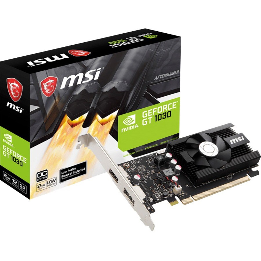 MSI NVIDIA GeForce GT 1030 Graphic Card - 2 GB DDR4 SDRAM - Low