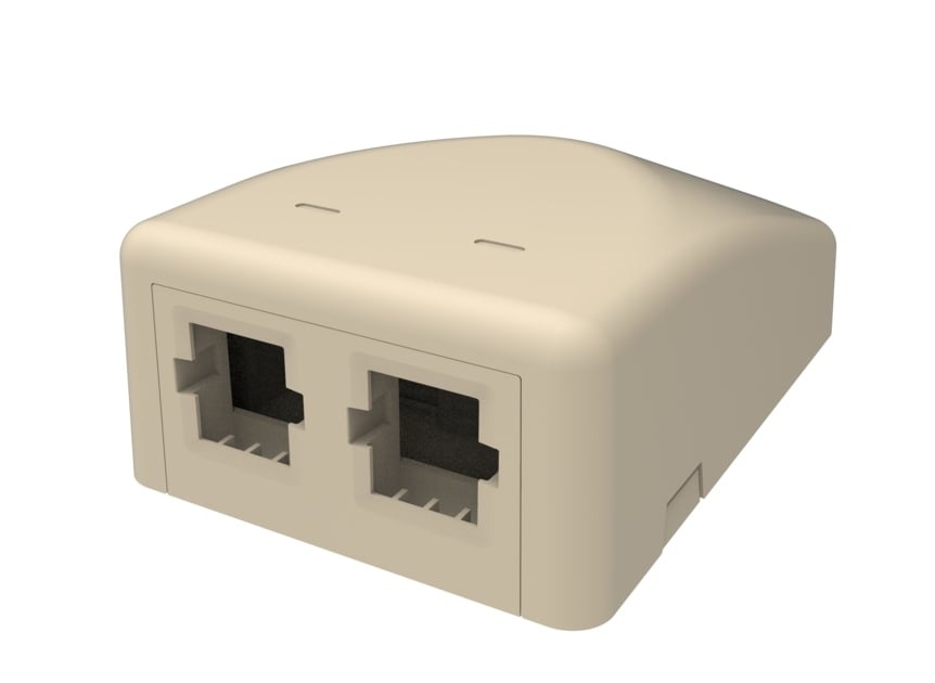 CommScope SMB-2P-246 Surface Mount Box - Ivory