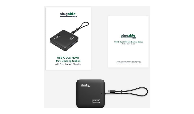 Plugable USBC-6950PDZ - station d'accueil - USB-C / USB4 / Thunderbolt 3 / Thunderbolt 4 - 2 x HDMI - GigE