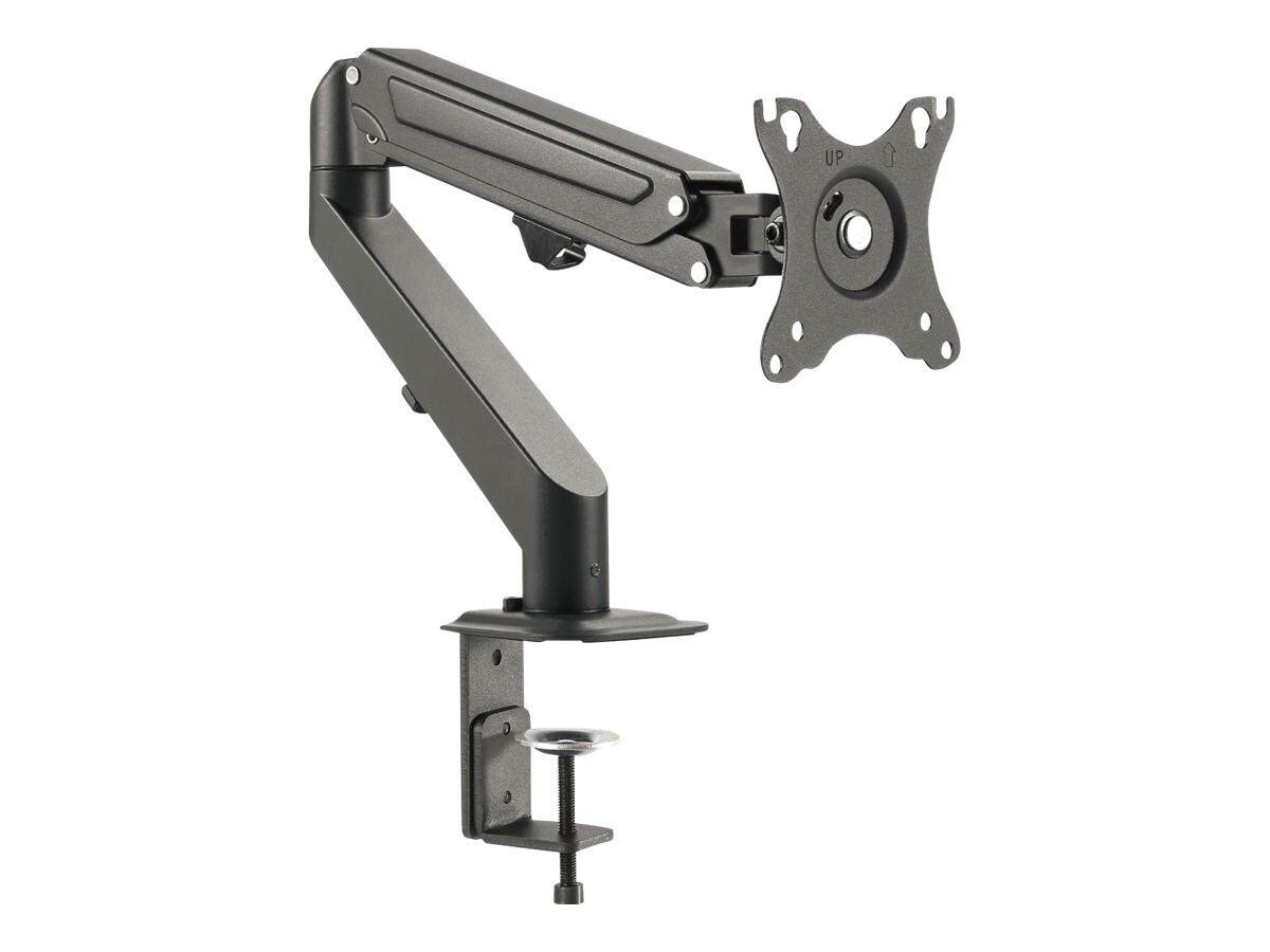 SIIG Single Gas Spring C-Clamp Desk Mount - mounting kit - full-motion adjustable arm - for LCD display - black