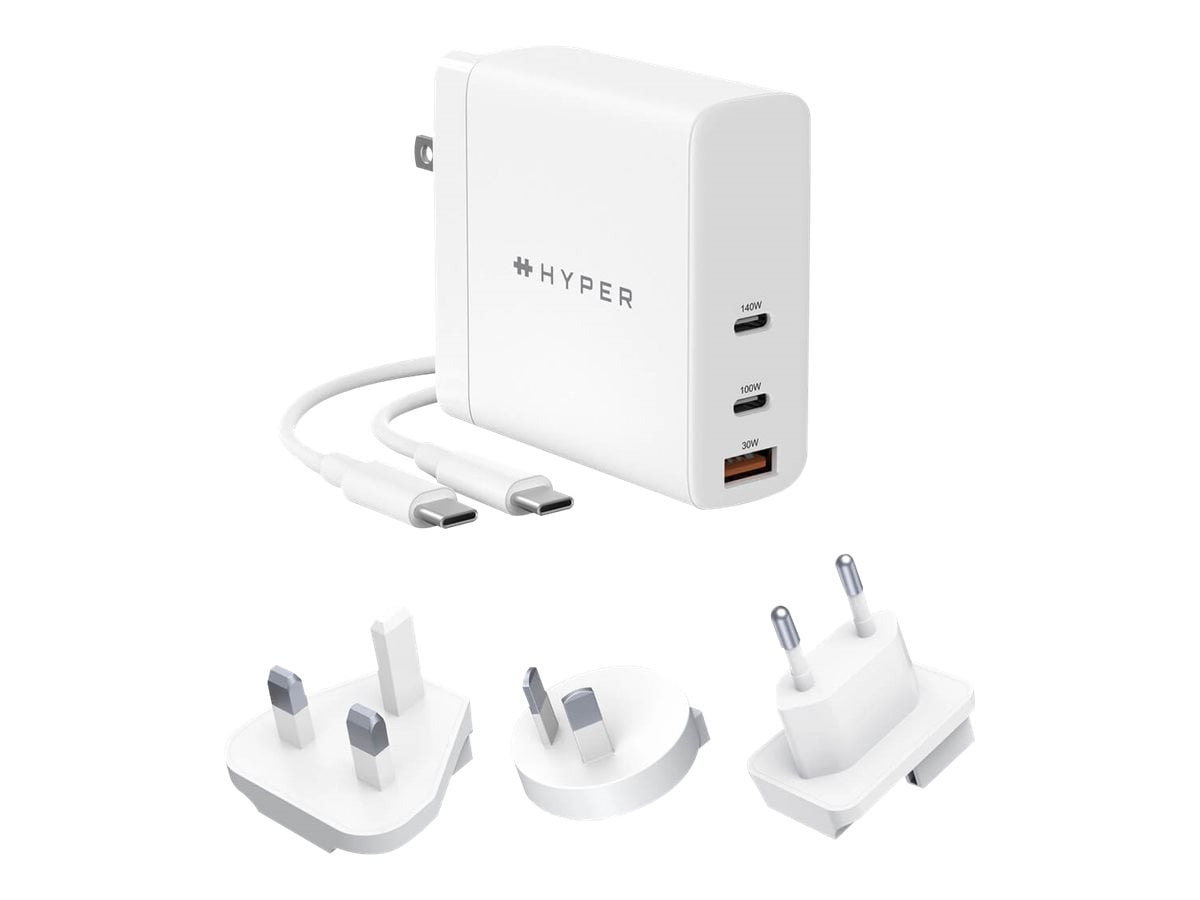 HyperJuice power adapter - GaN technology - USB, 2 x USB-C - 140 Watt