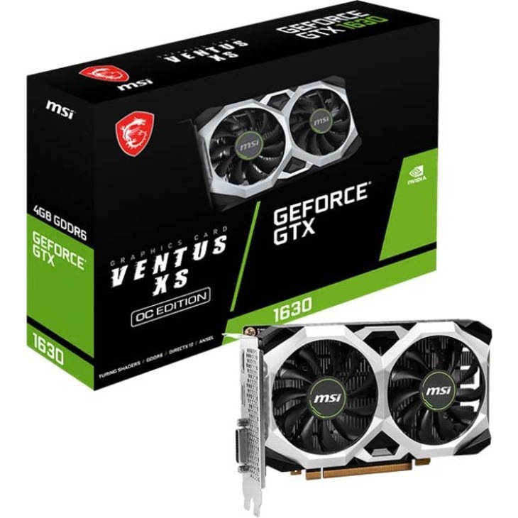 MSI NVIDIA GeForce GTX 1630 Graphic Card - 4 GB GDDR6