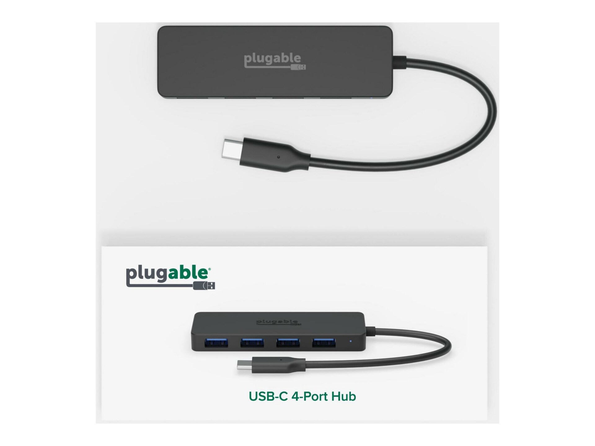 Plugable USBC-HUB4A - concentrateur (hub) - USB-C - 4 ports