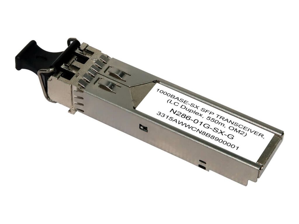Eaton Tripp Lite Series SFP Transceiver - 1000Base-SX, LC Duplex MMF, 1.25 Gbps, 850 nm, 550 m (1804 ft.)