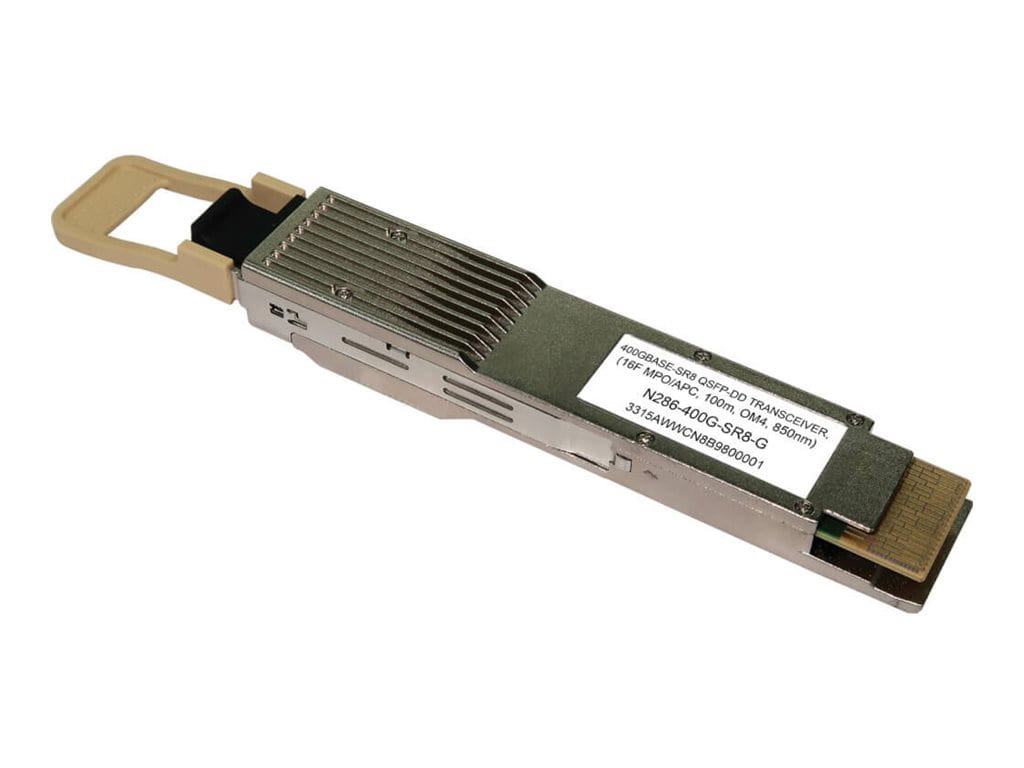 Tripp Lite series 400GBase-SR8 QSFP-DD Transceiver, 400G 850nm, 100m MPO MMF