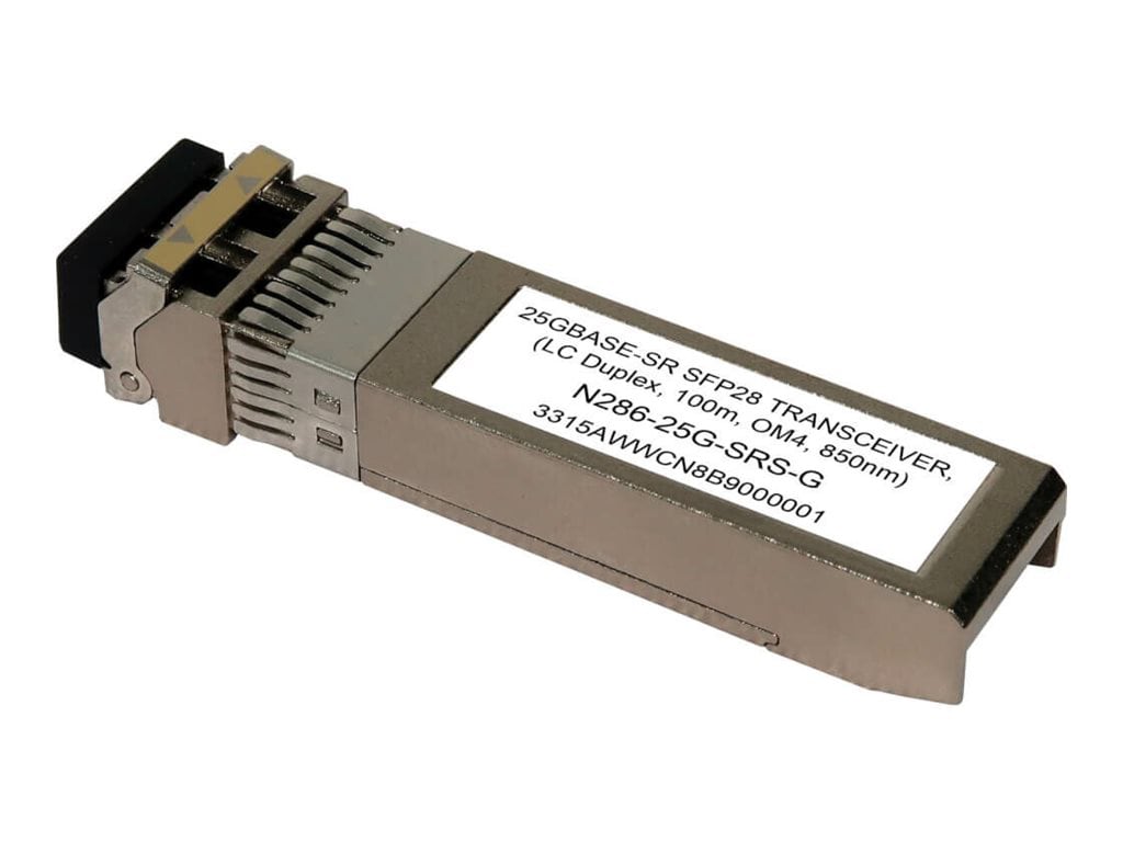 Eaton Tripp Lite Series SFP28 Transceiver - 25GBase-SR, LC Duplex MMF, 25 Gbps, 850 nm, 100 m (328 ft.) - SFP28