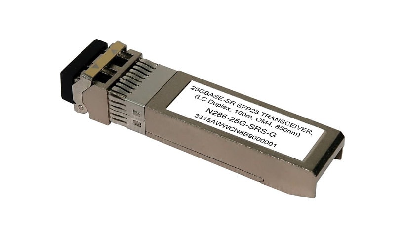 Tripp Lite series 25GBase-SR SFP28 Transceiver, 25G 850nm 100M Duplex LC MMF