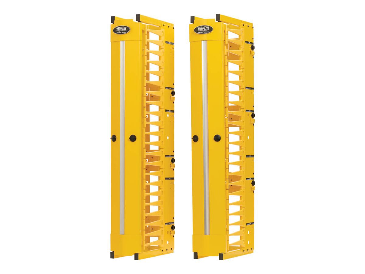 Tripp Lite Vertical Cable Manager Deep Double Finger Duct  Single Sided 6" Yellow