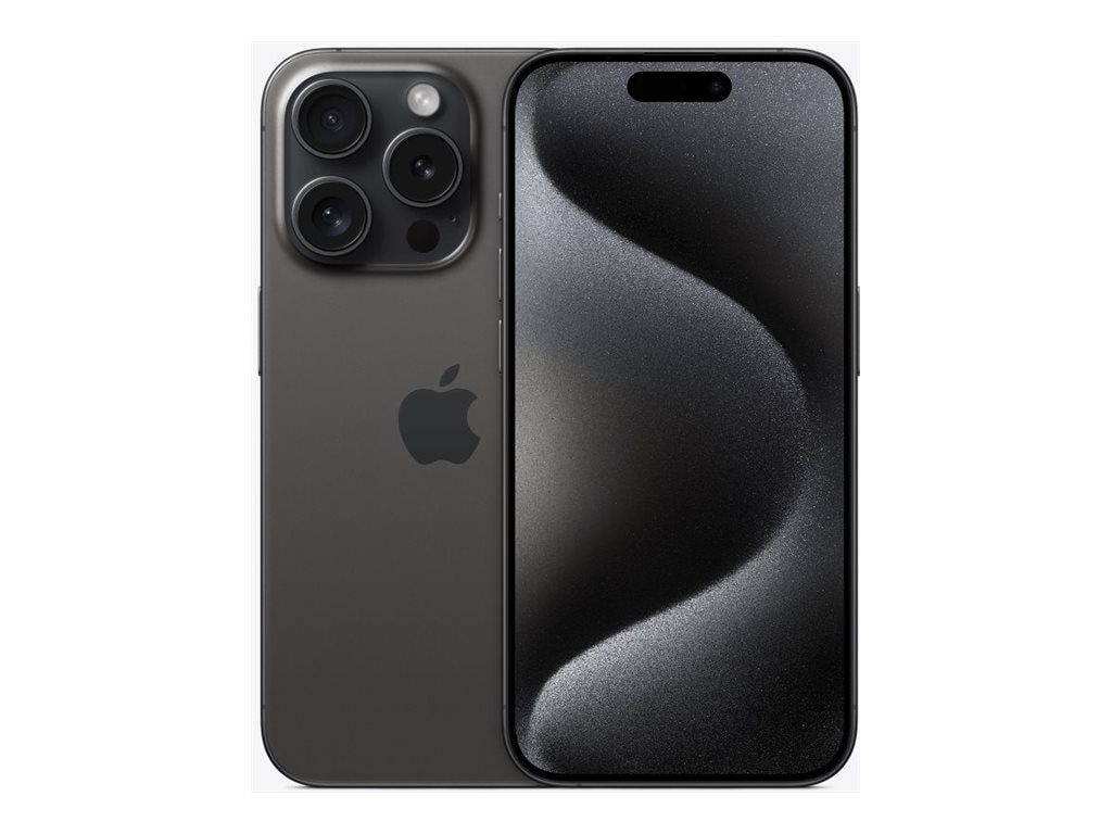 Apple iPhone 15 Pro - titane noir - 5G smartphone - 128 Go - GSM