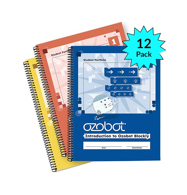 Teq Ozobot Fifth Grade Blockly Curriculum Student Workbook - 12 Pack