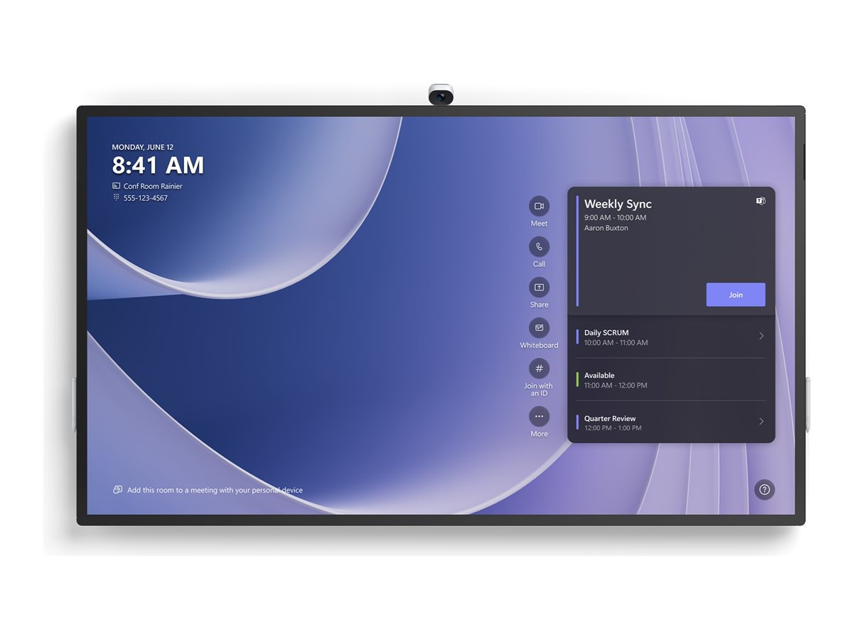 Microsoft Surface Hub 3 - 85" - Core i5 - 32 GB RAM - 512 GB SSD - With Camera and Pen - Microsoft Teams Room (Windows)