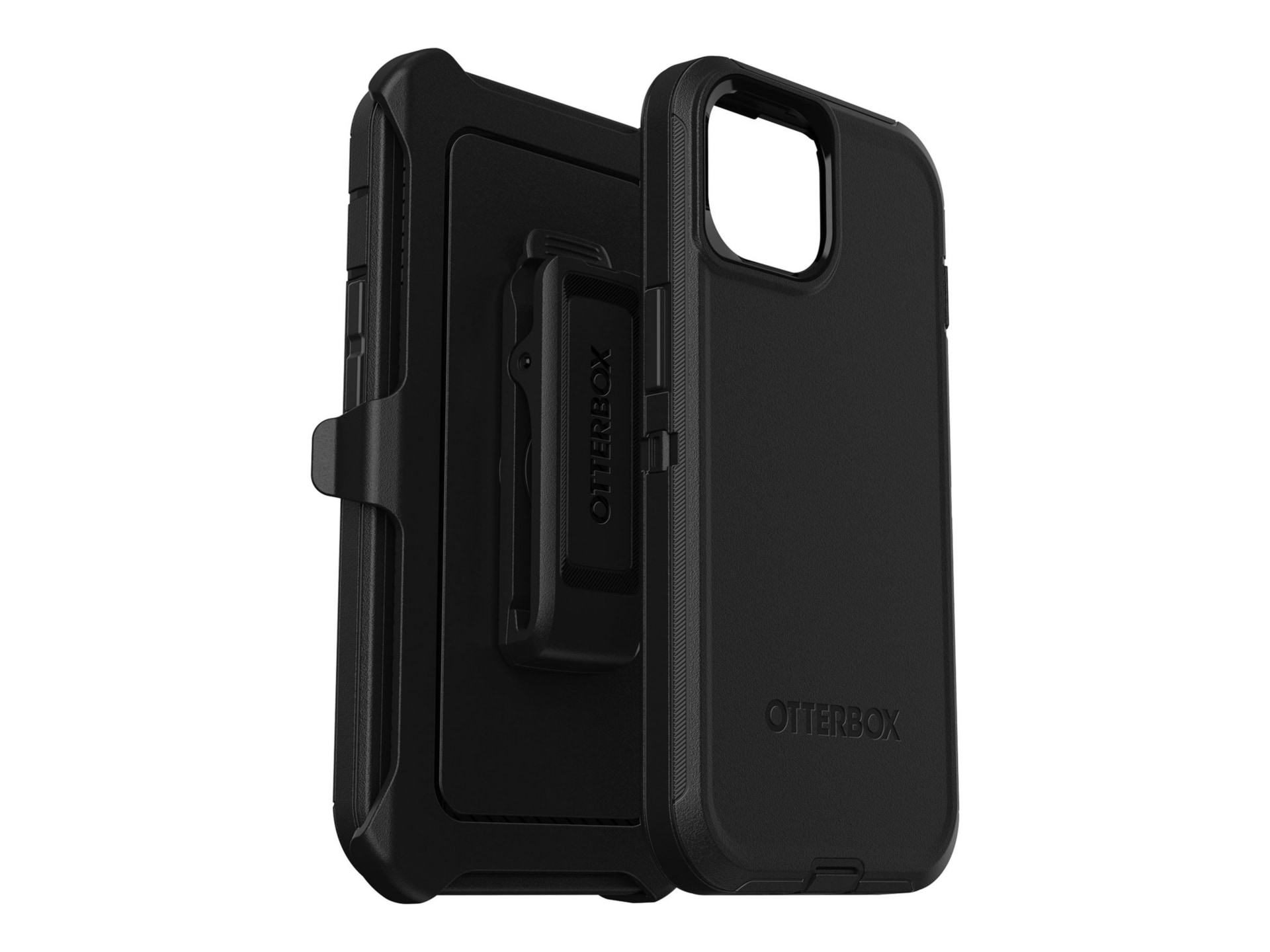 OtterBox Defender Carrying Case (Holster) Apple iPhone 15, iPhone 14, iPhone 13 Smartphone - Black