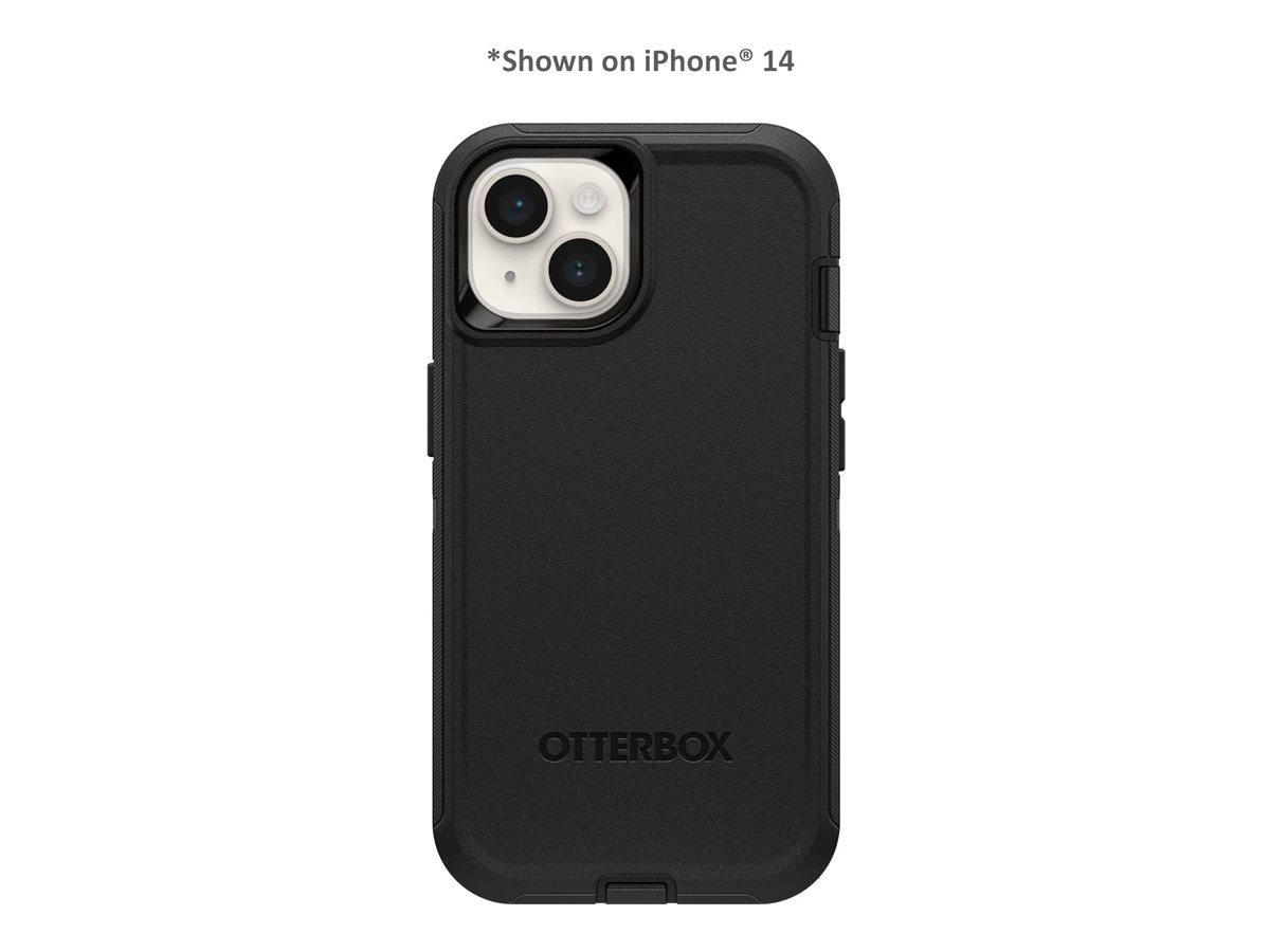 OtterBox Defender Carrying Case (Holster) Apple iPhone 15 Pro Smartphone - Black