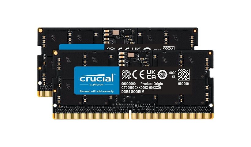 Crucial - DDR5 - kit - 32 GB: 2 x 16 GB - SO-DIMM 262-pin - 5600 MHz / PC5-44800