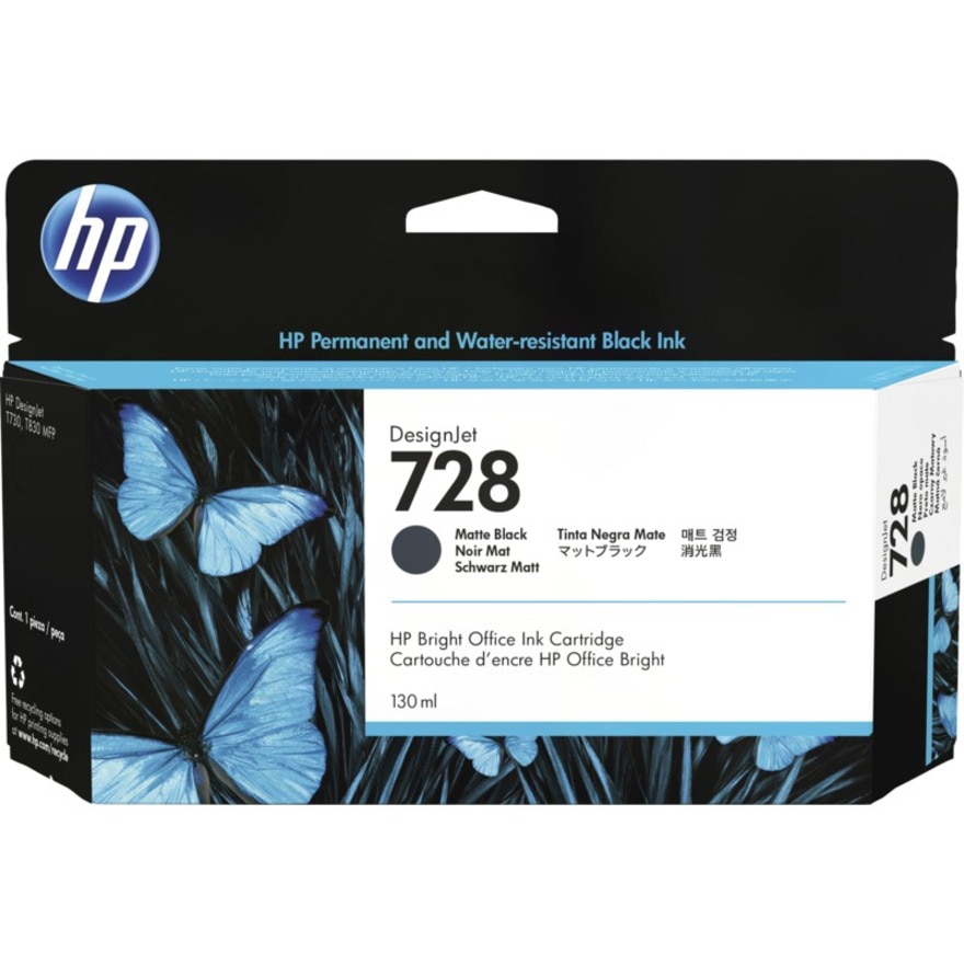 HP 728 Original Inkjet Ink Cartridge - Matte Black Pack