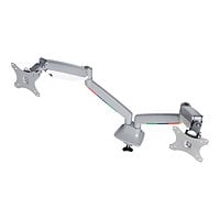Kensington SmartFit One-Touch Height Adjustable Dual Monitor Arm mounting kit - adjustable arm - for 2 monitors