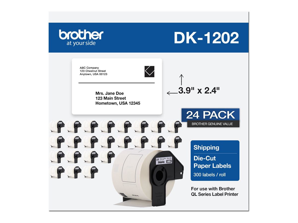 Brother DK-1202 - die cut labels - 7200 label(s) -